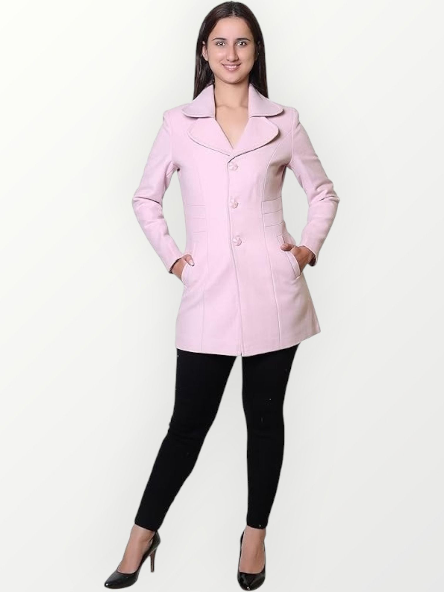 troo blue Women Solid Double Breasted Casual Blazer-picture-31