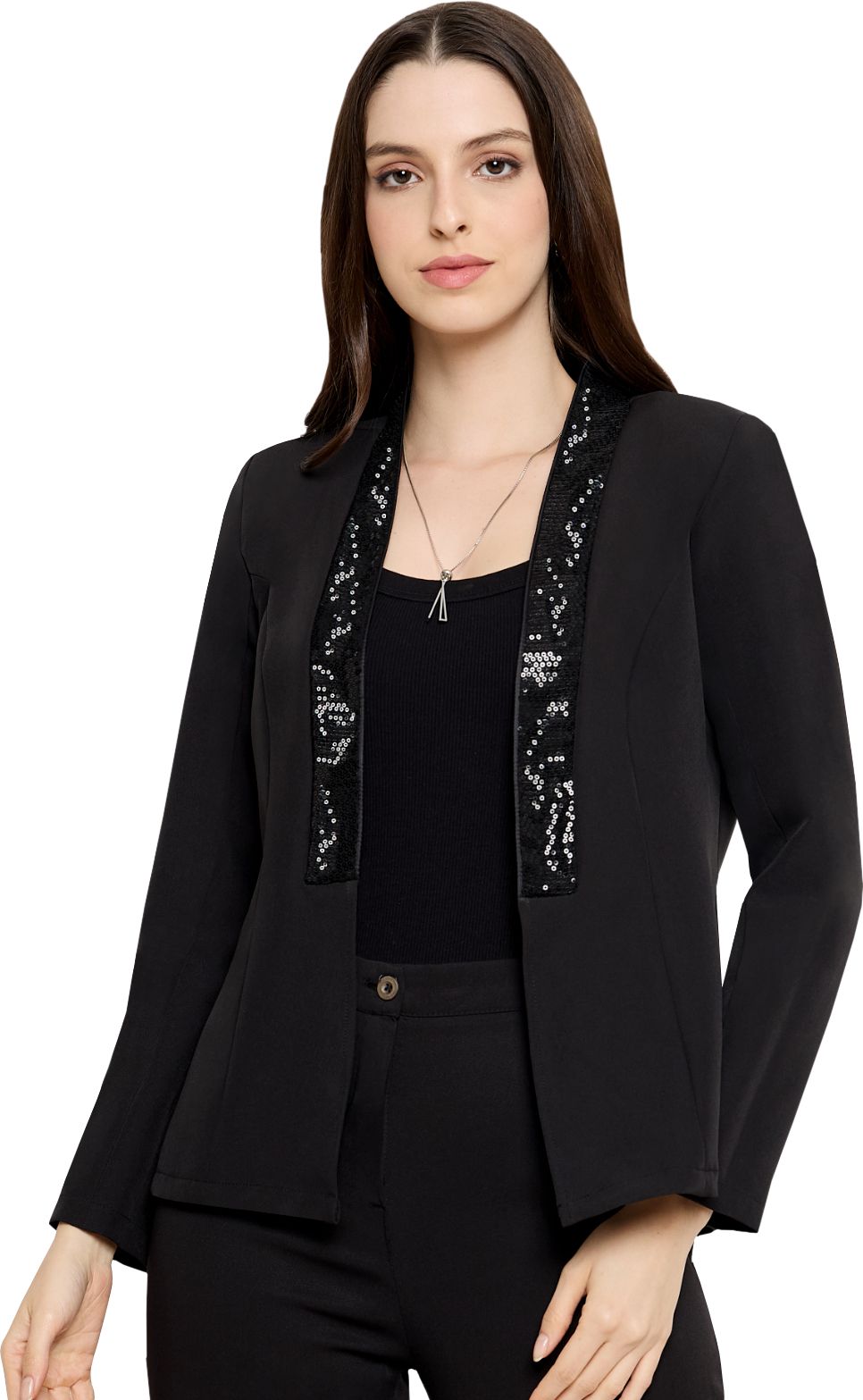 martini Women Solid Single Breasted Party Blazer-picture-12