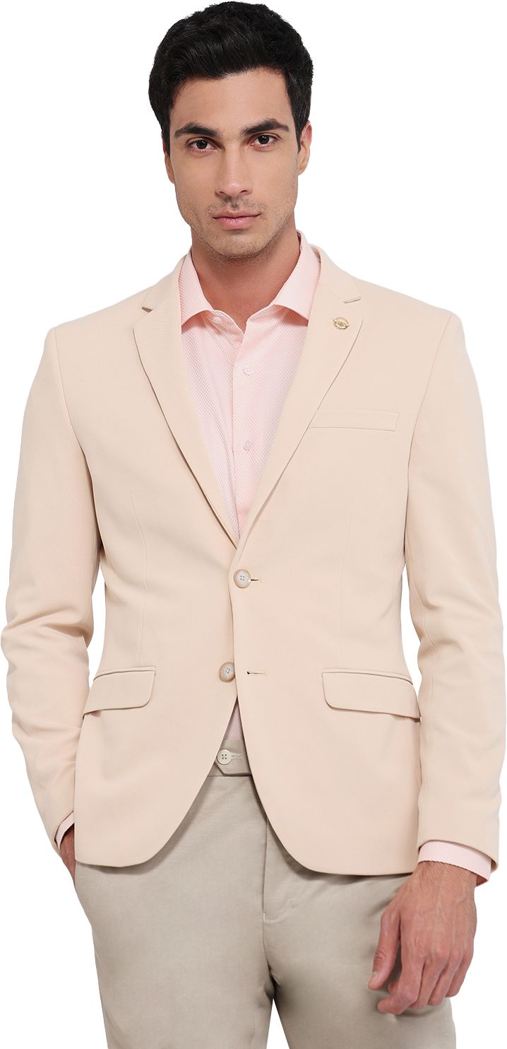 park avenue Men Solid Single Breasted Formal Blazer-picture-21