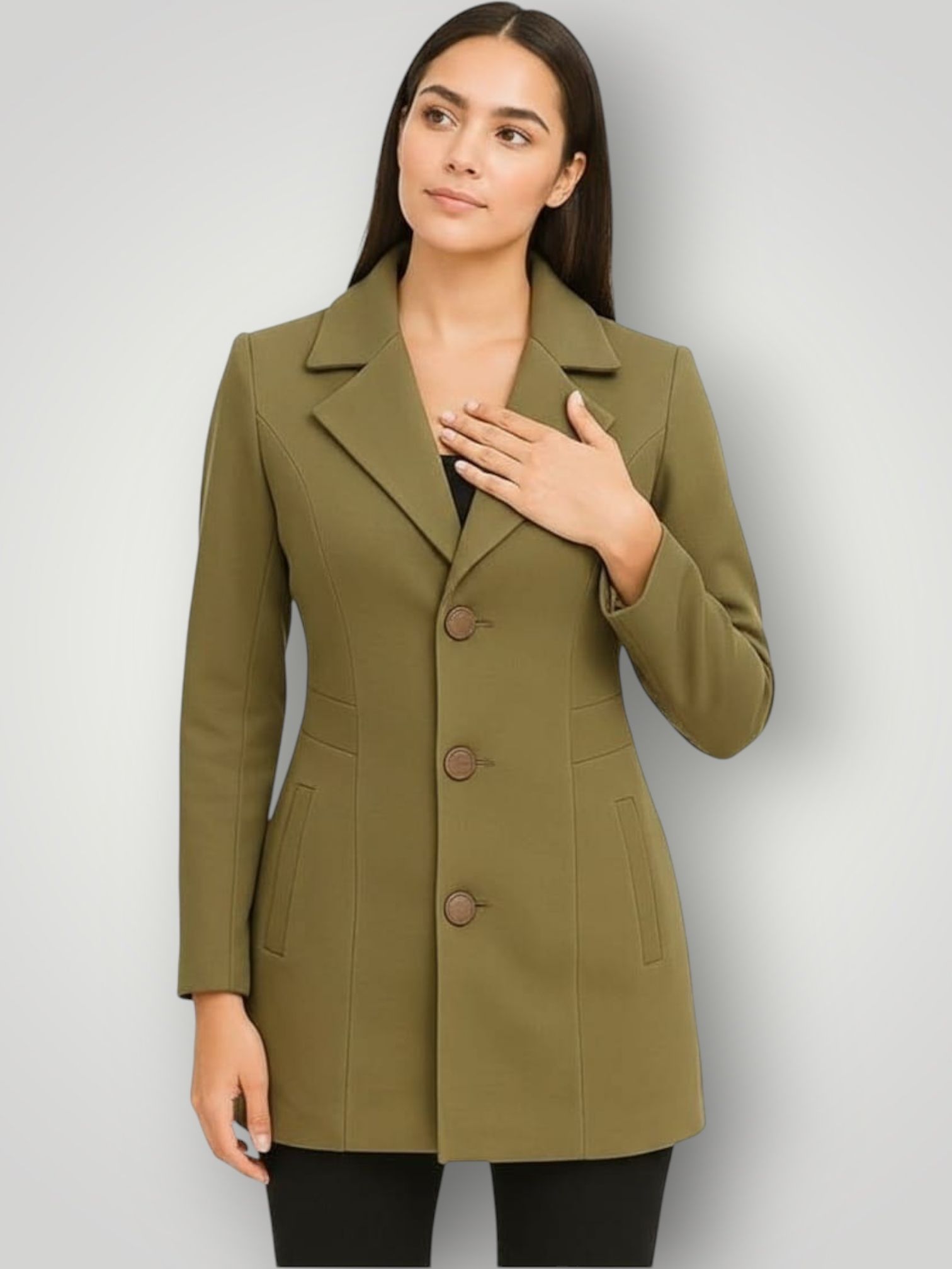 pepzoo Women Solid Double Breasted Casual Blazer-picture-33