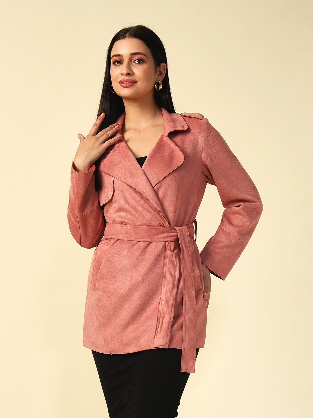 beatnik Women Solid Double Breasted Casual Blazer-picture-36