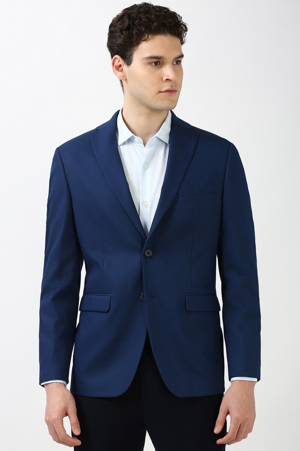peter england Men Solid Single Breasted Formal Blazer-picture-26