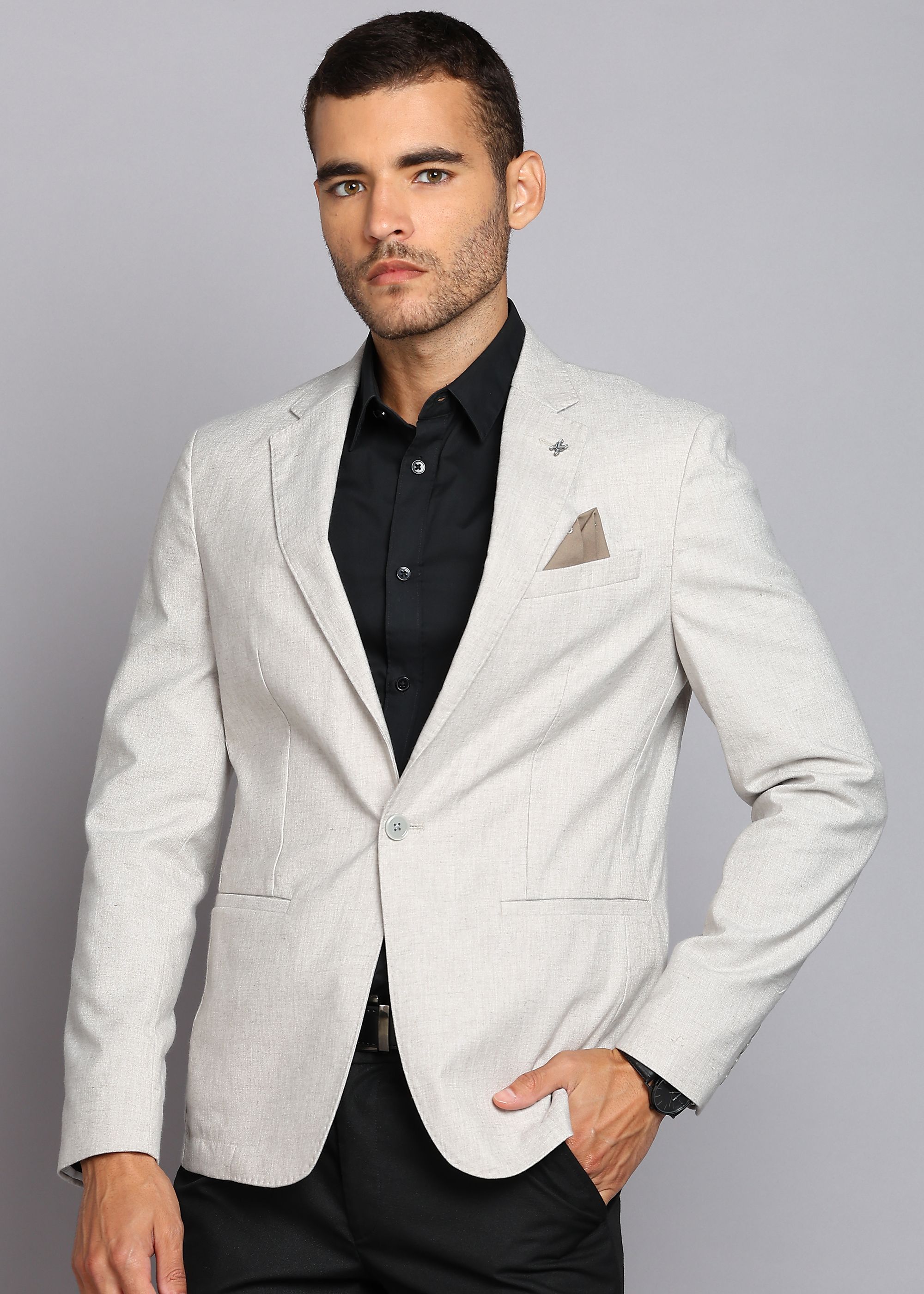 killer Men Solid Single Breasted Casual Blazer-picture-17