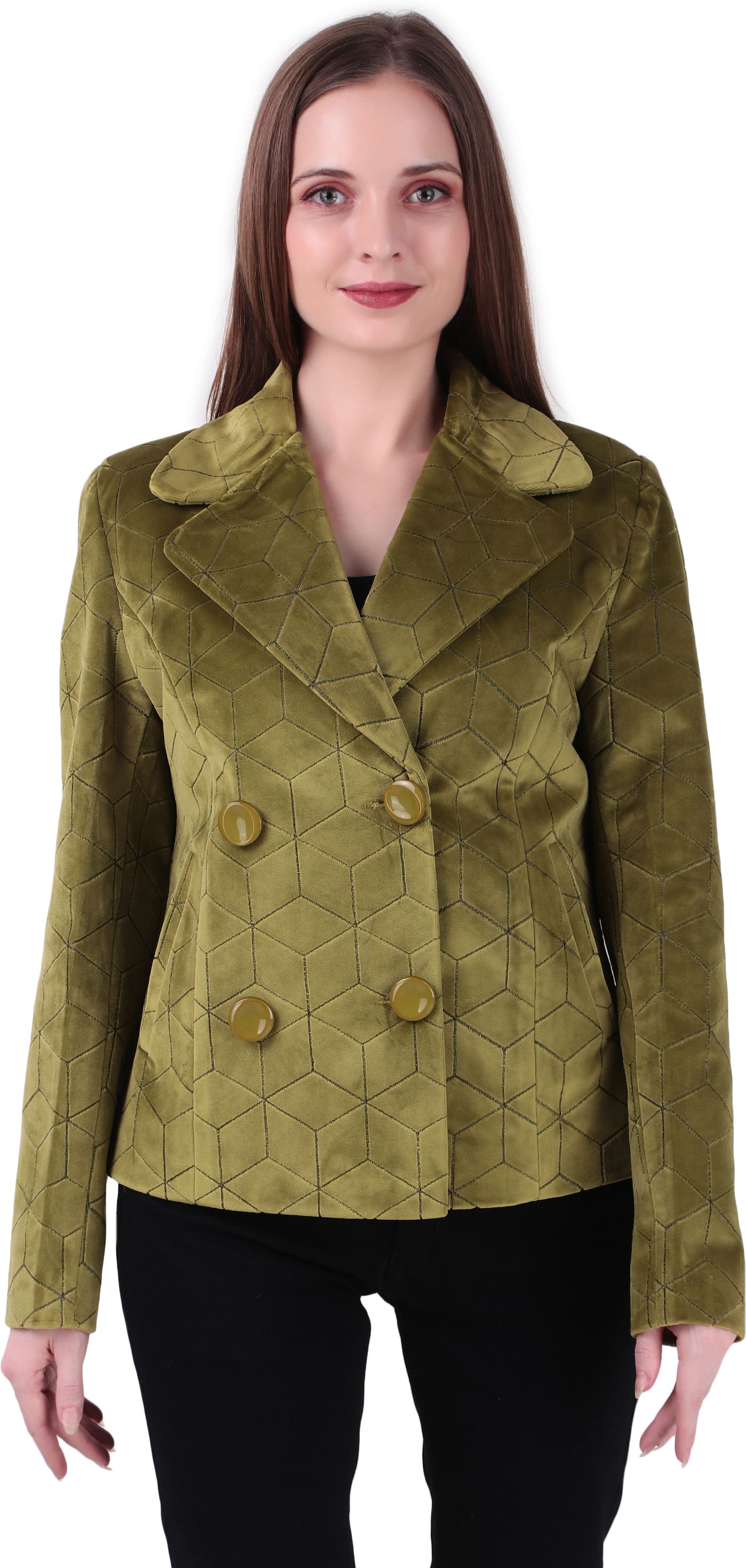 Women Solid Single Breasted Casual Blazer-image-21