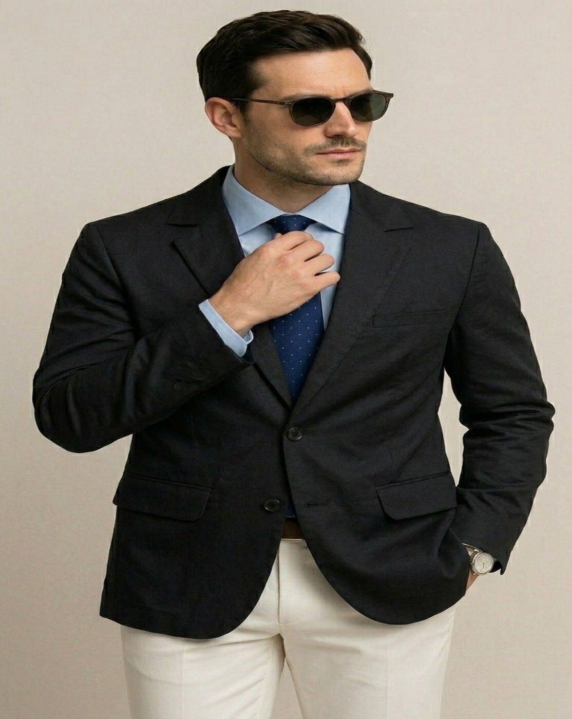 rajenderani Men Solid Single Breasted Formal Blazer-picture-32