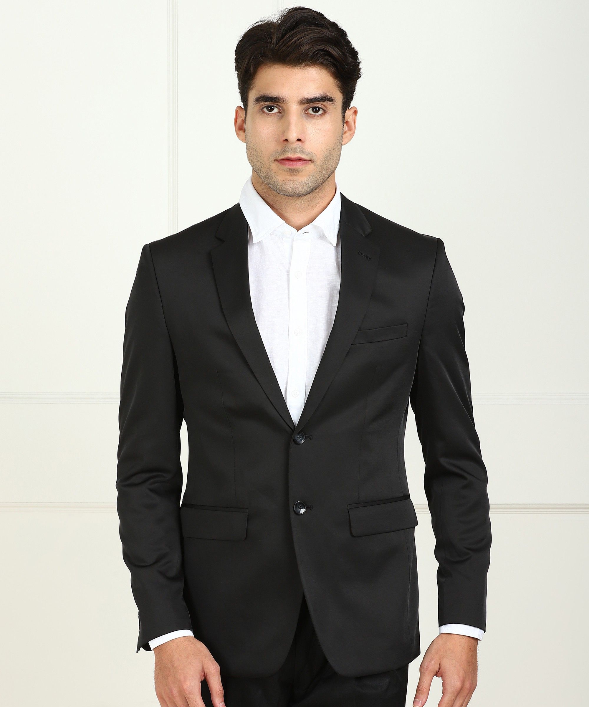 peter england Men Solid Single Breasted Formal Blazer-picture-18