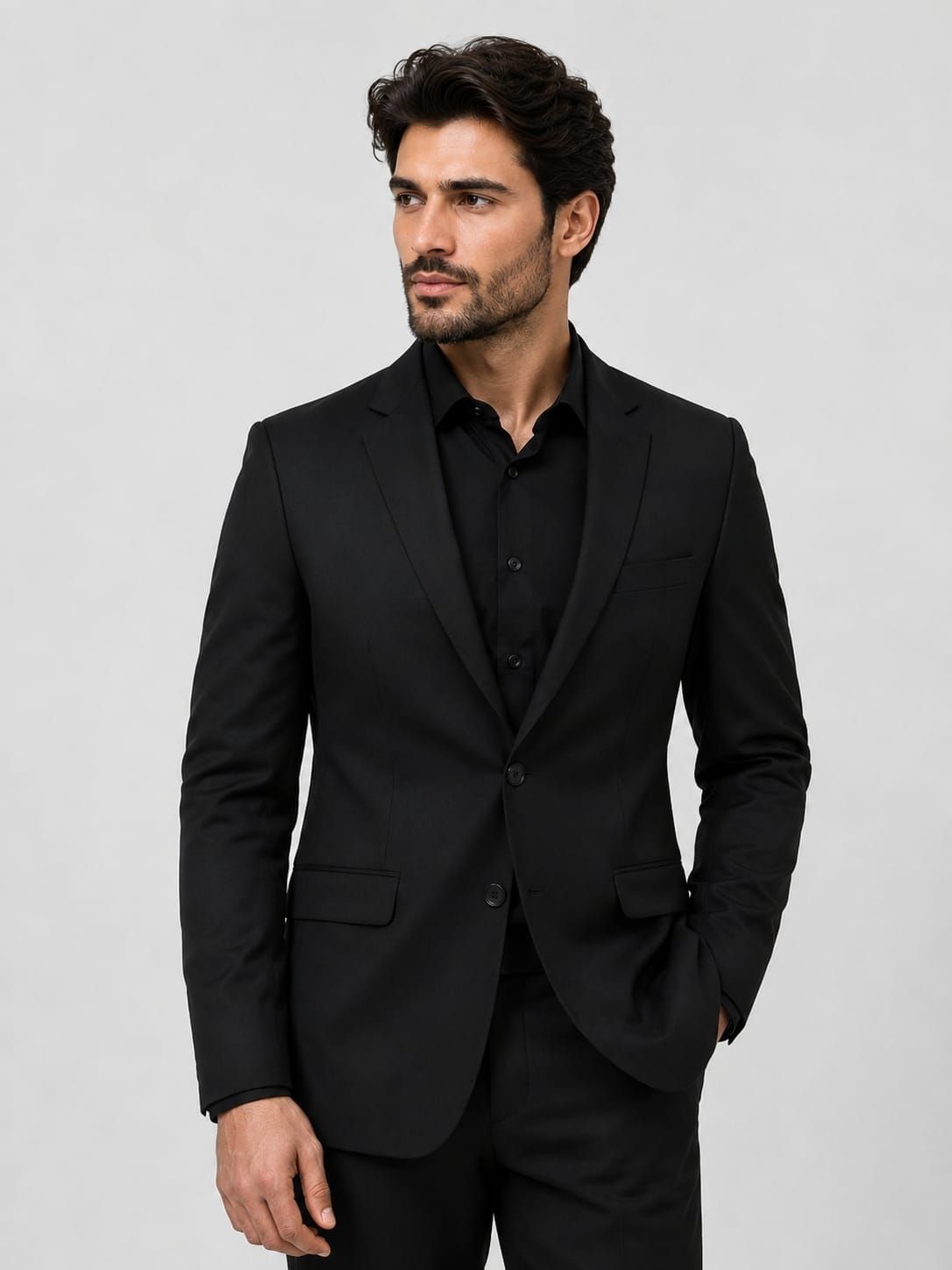 akki collection Men Solid Single Breasted Casual Blazer-picture-32
