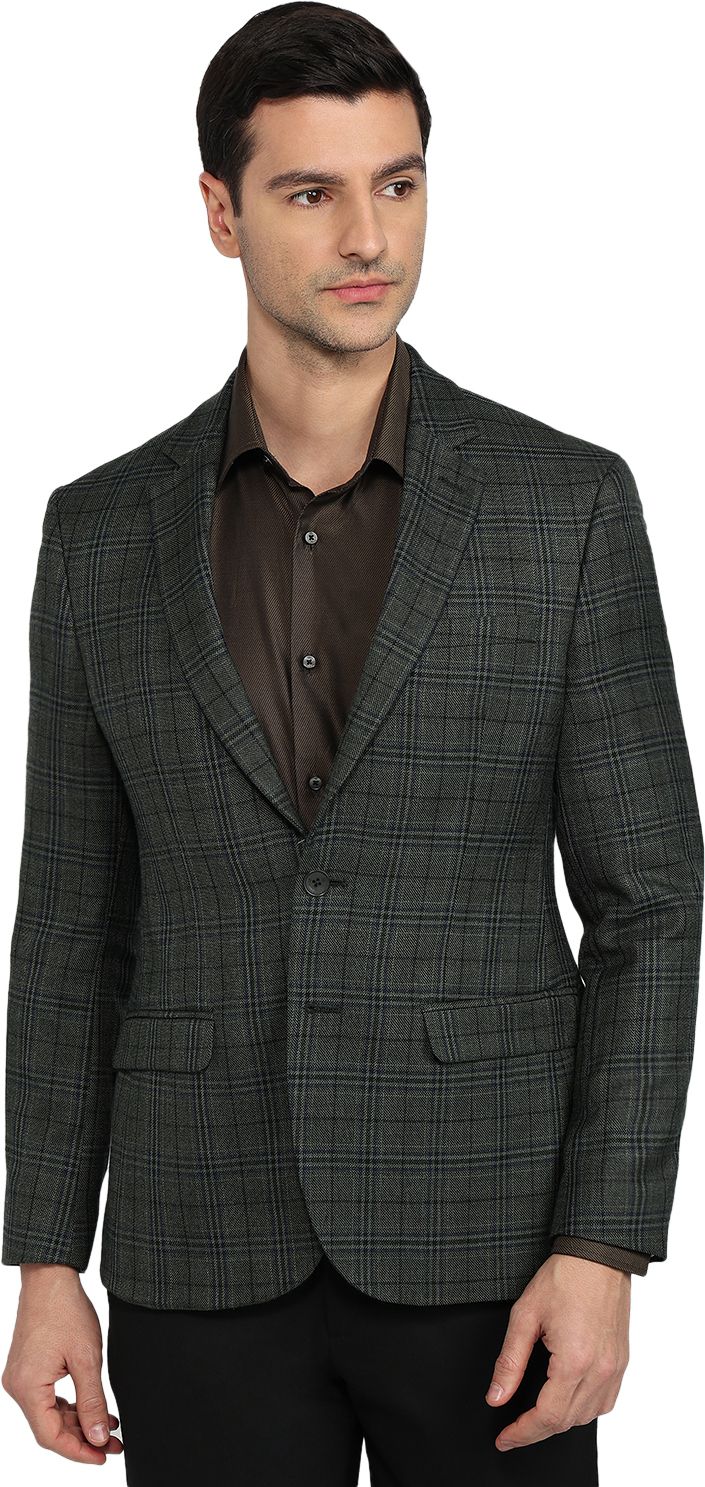 raymond Men Checkered Single Breasted Formal Blazer-picture-43