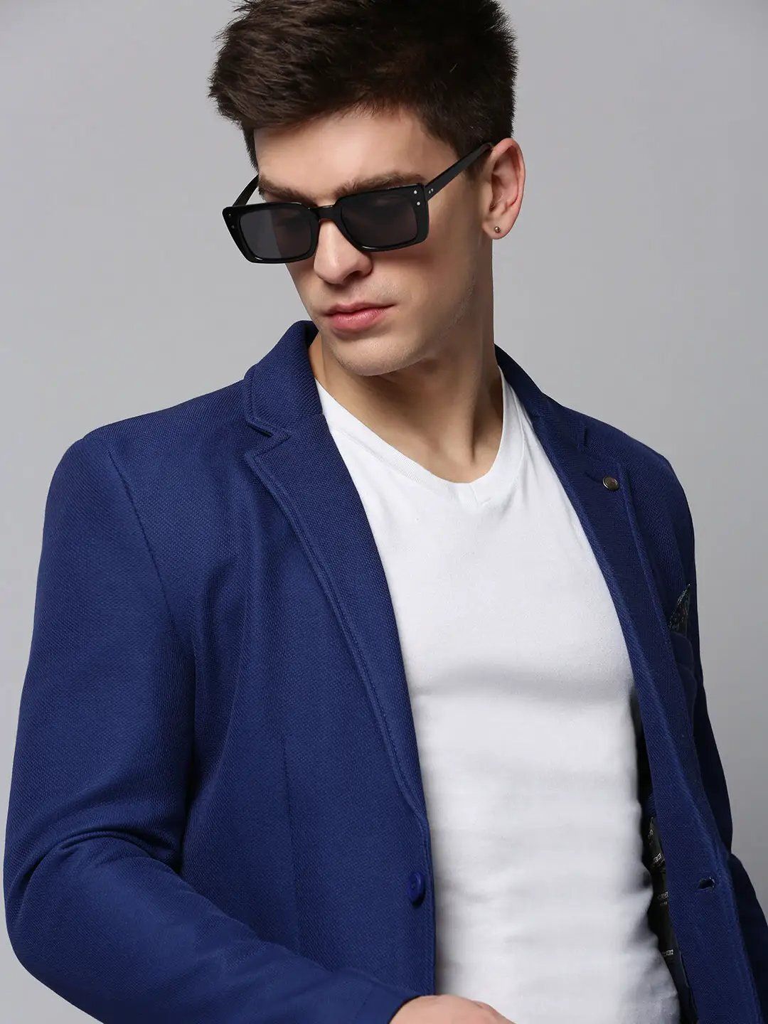 showoffff Men Solid Single Breasted Casual Blazer-picture-36