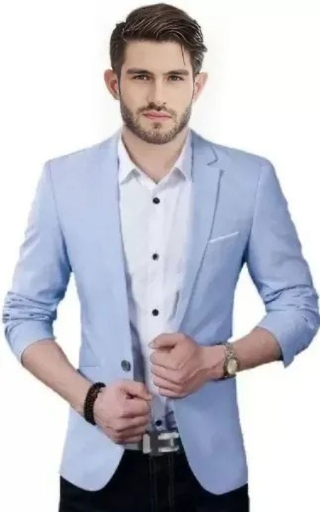 darbar in Men Solid Single Breasted Casual, Formal, Festive & Wedding Blazer-picture-4