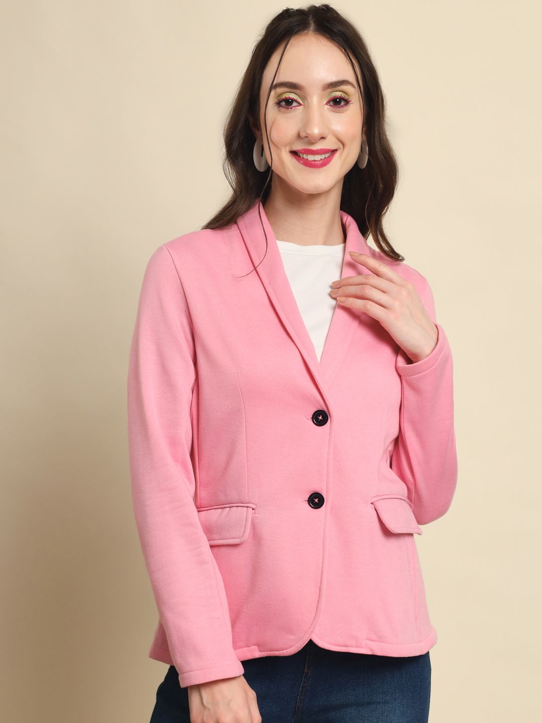 tandul Women Solid Single Breasted Casual Blazer-picture-26