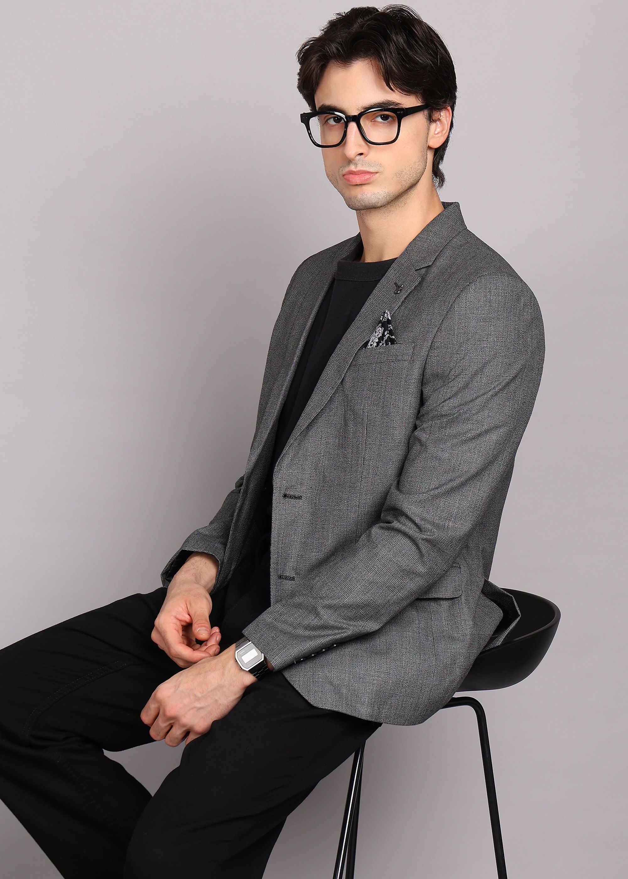 killer Men Checkered Single Breasted Casual Blazer-picture-22