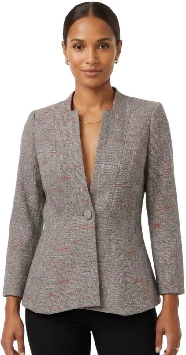 chandre Women Woven, Striped Single Breasted Formal, Party, Wedding Blazer-picture-27