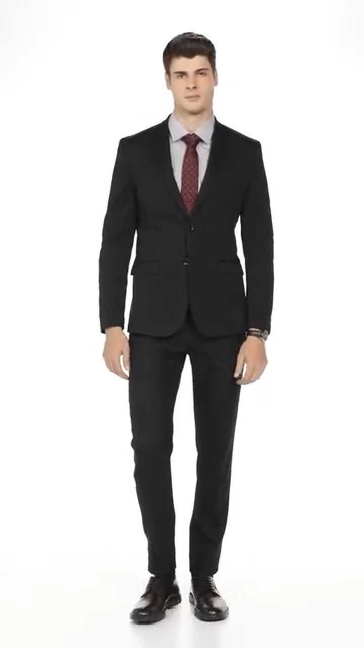needlefabric Men Solid Single Breasted Formal Blazer-picture-24