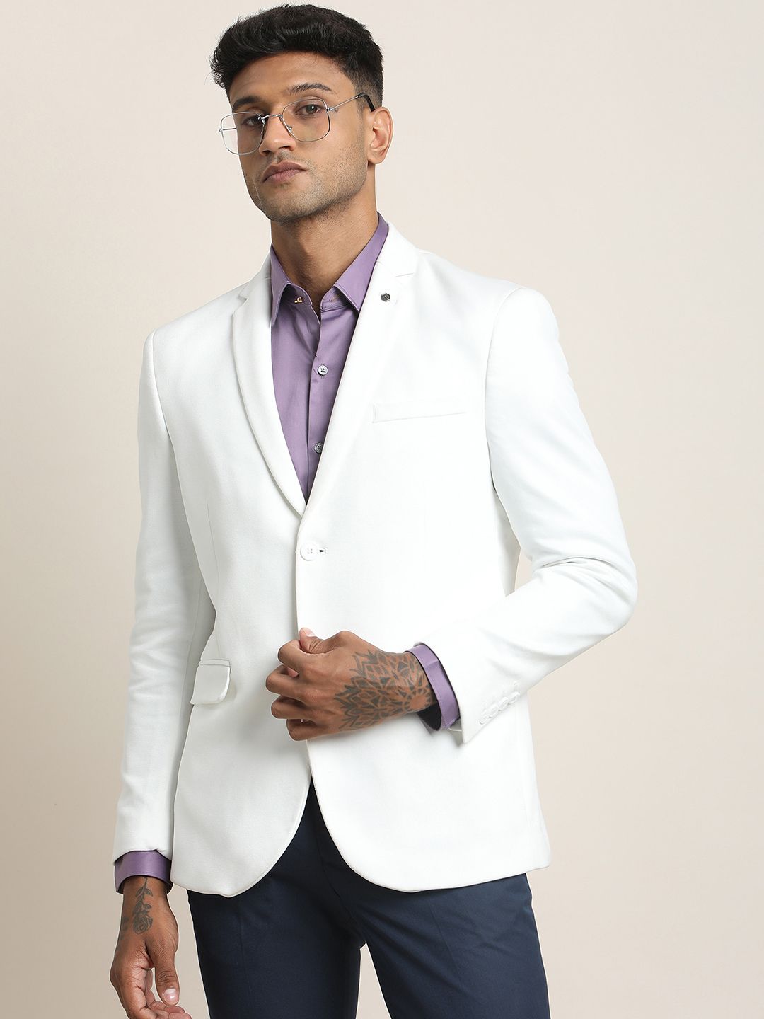 turtle Men Solid Single Breasted Casual Blazer-picture-10