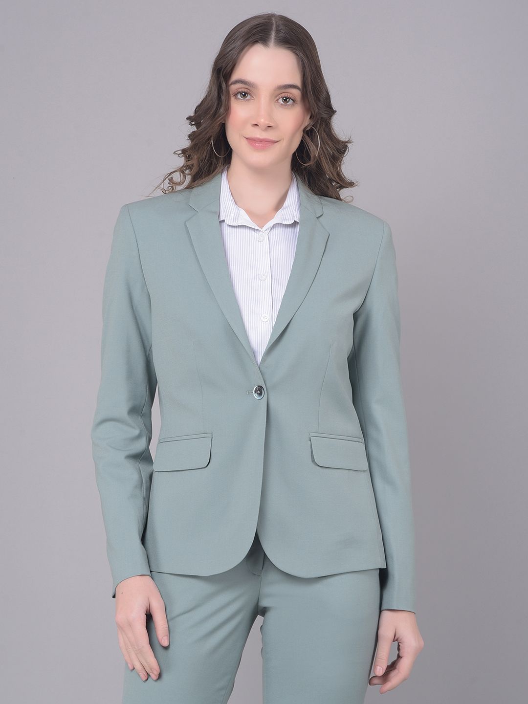 crimsoune club Women Solid Single Breasted Casual Blazer-picture-16