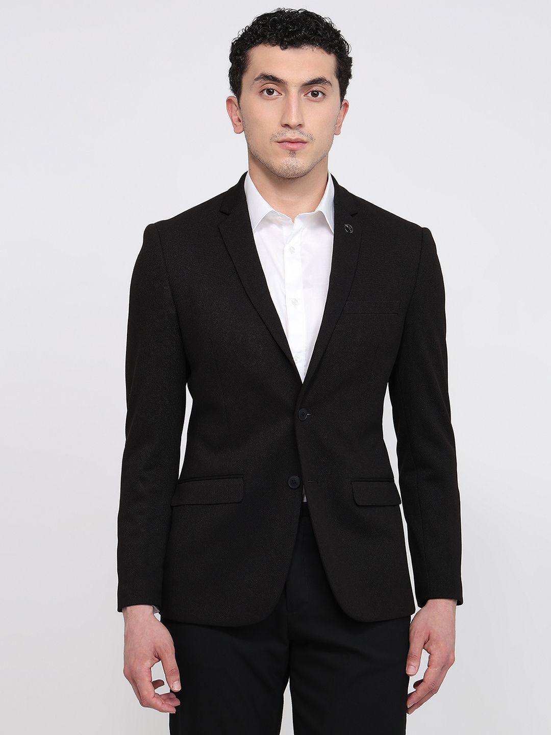 park avenue Men Solid Bandhgala Formal Blazer-picture-10