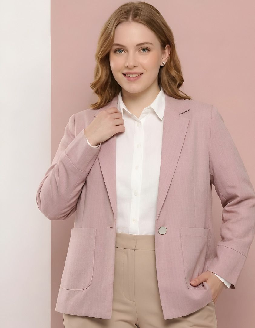 cadmon Women Solid Single Breasted Casual Blazer-picture-29