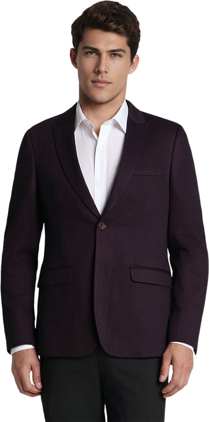 peter england Men Solid Single Breasted Formal Blazer-picture-38
