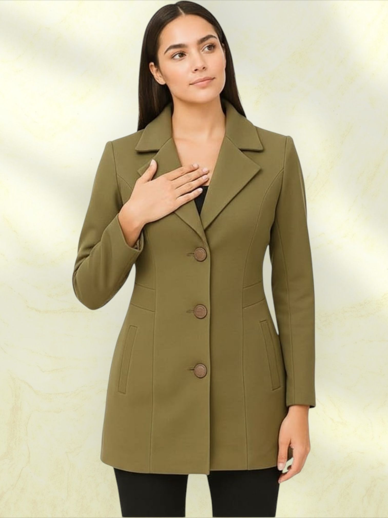 pepzoo Women Solid Double Breasted Casual Blazer-picture-29