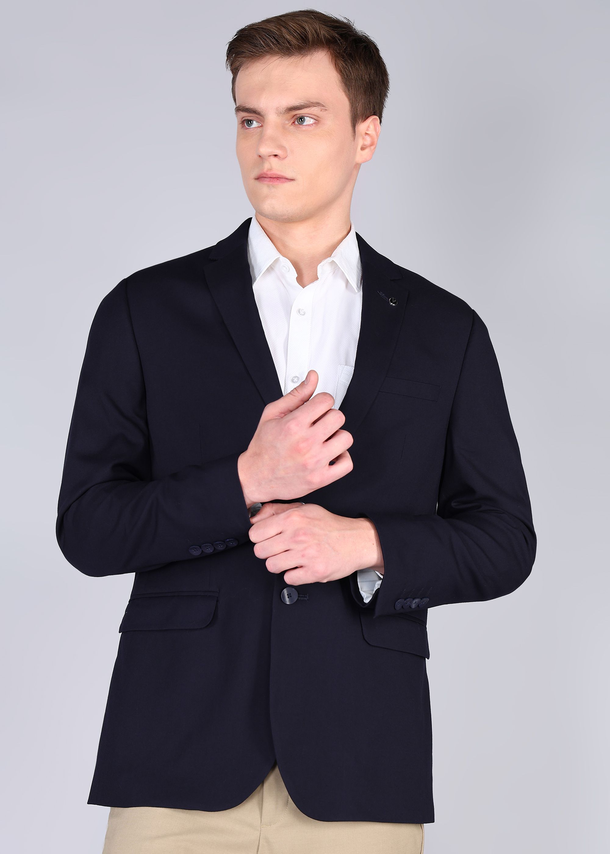 van heusen Men Solid Single Breasted Formal Blazer-picture-23