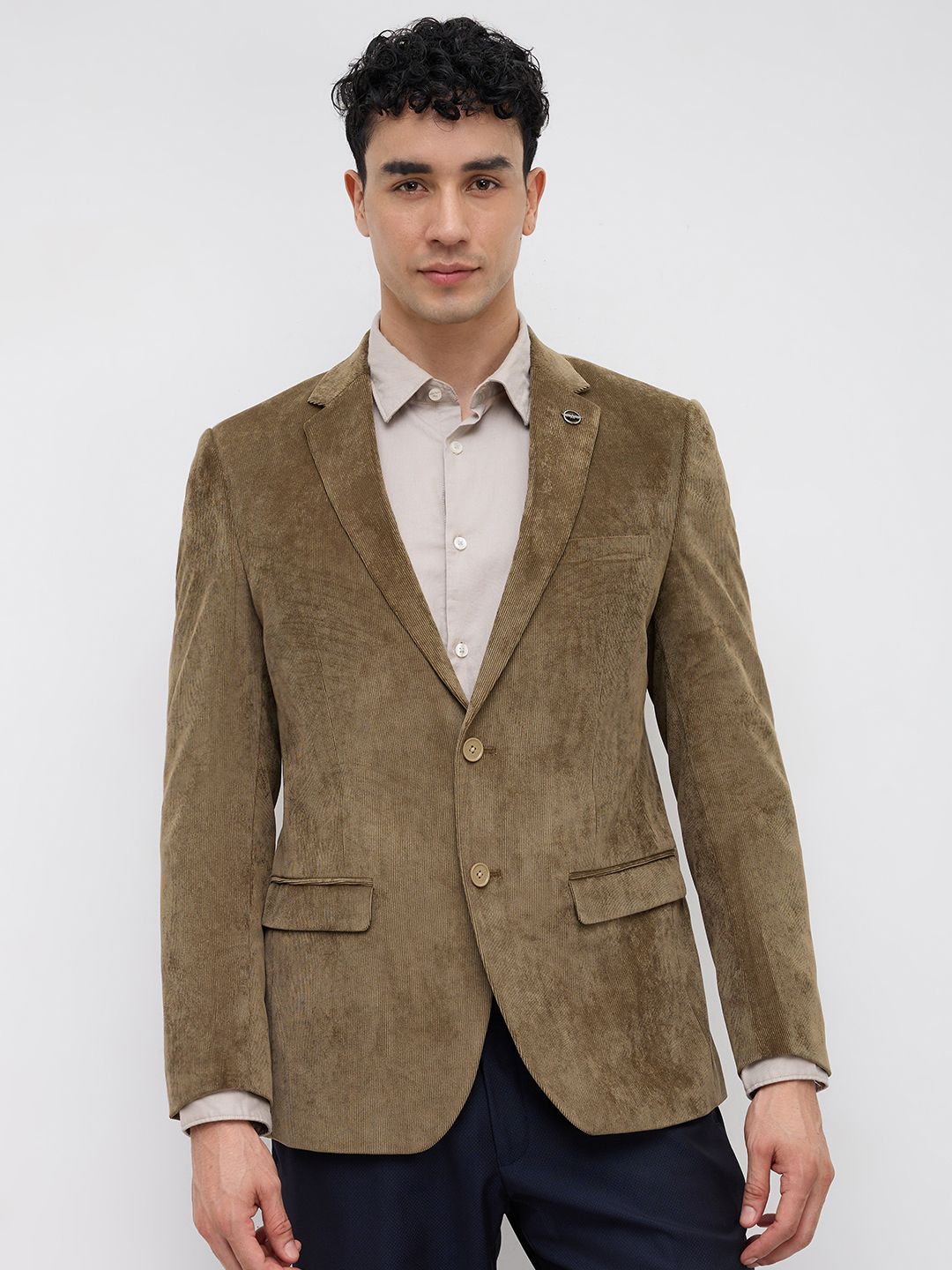 park avenue Men Solid Bandhgala Formal Blazer-picture-19