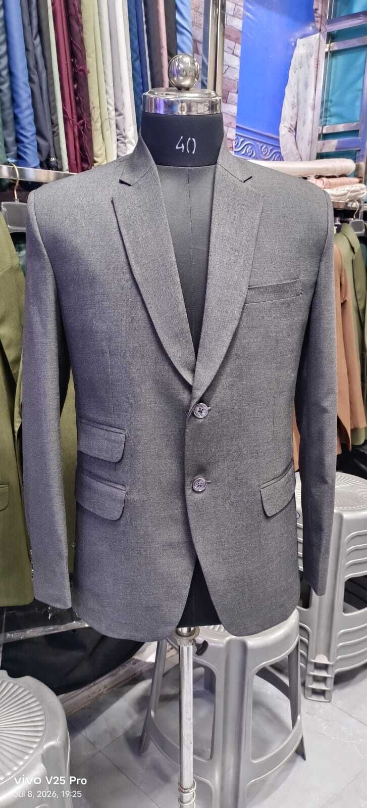 latest collection Men Solid Single Breasted Beach Wear, Casual, Festive, Festive & Wedding, Formal, Lounge Wear, Party, Sports, Wedding Blazer-picture-34