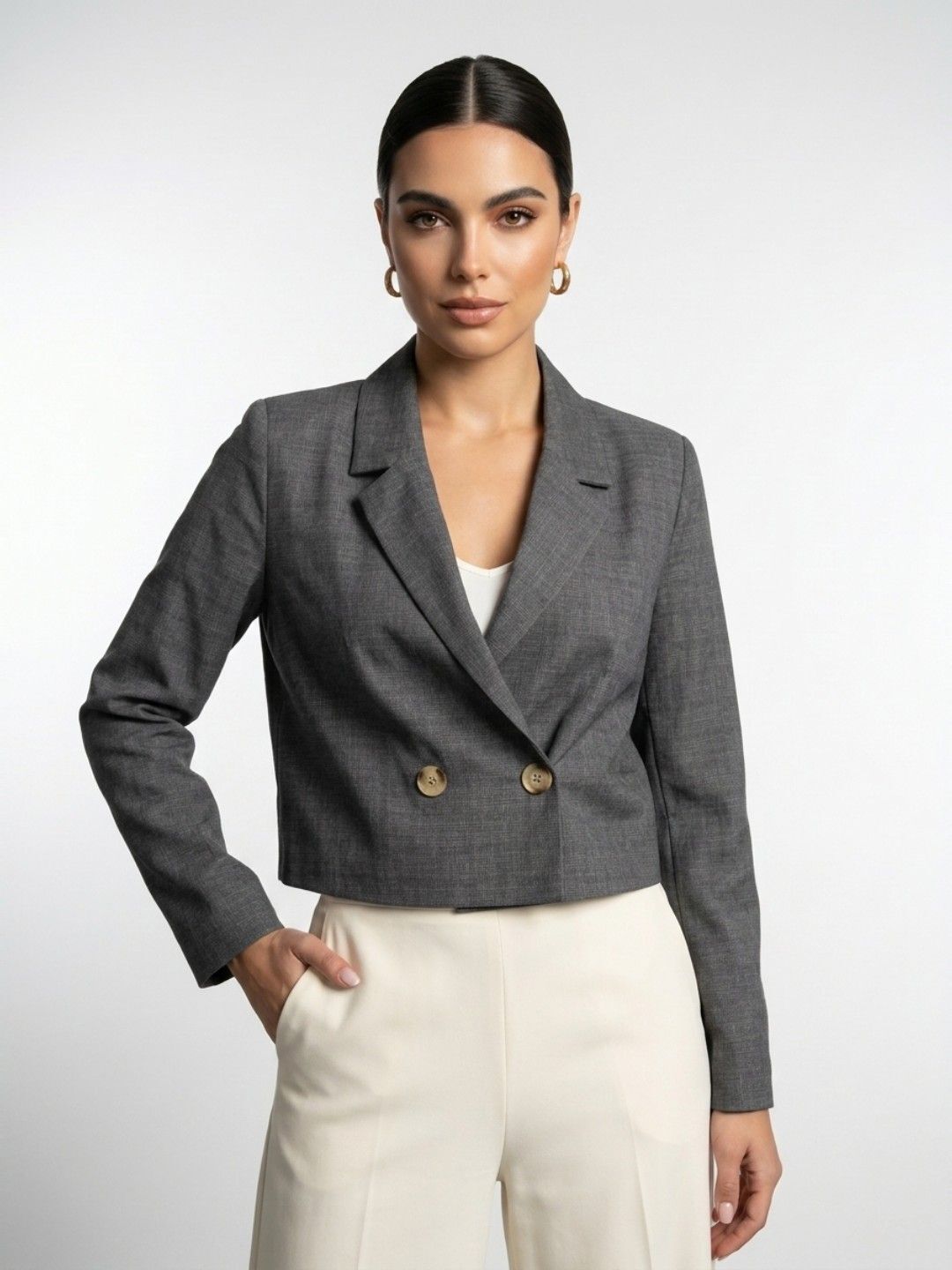 phosphorus Women Solid Single Breasted Casual Blazer-picture-41