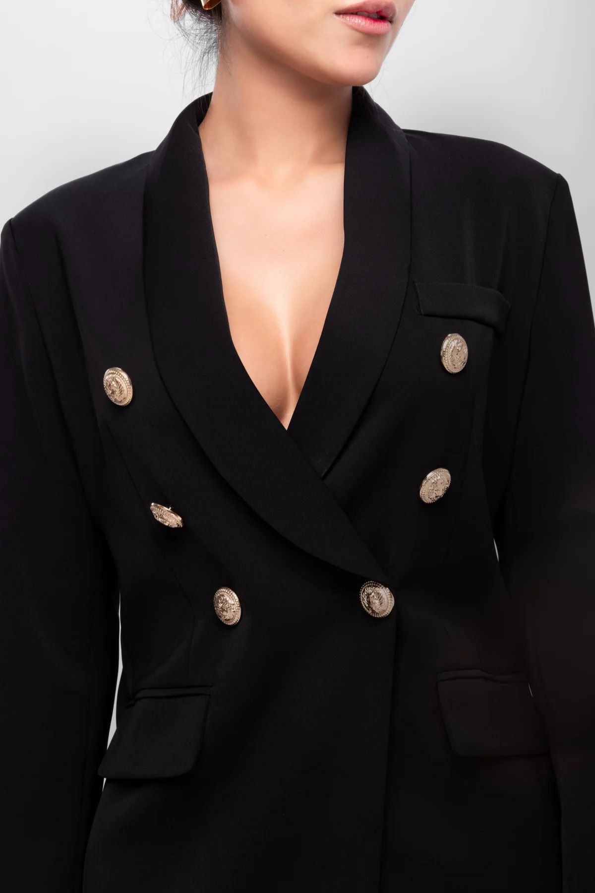 boonne fashions Women Solid Double Breasted Formal Blazer-picture-34