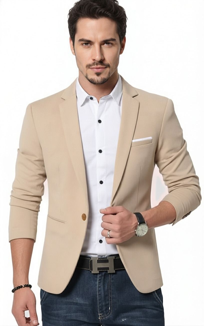 darbar in Men Solid Single Breasted Casual, Formal, Festive & Wedding, Party Blazer-picture-37