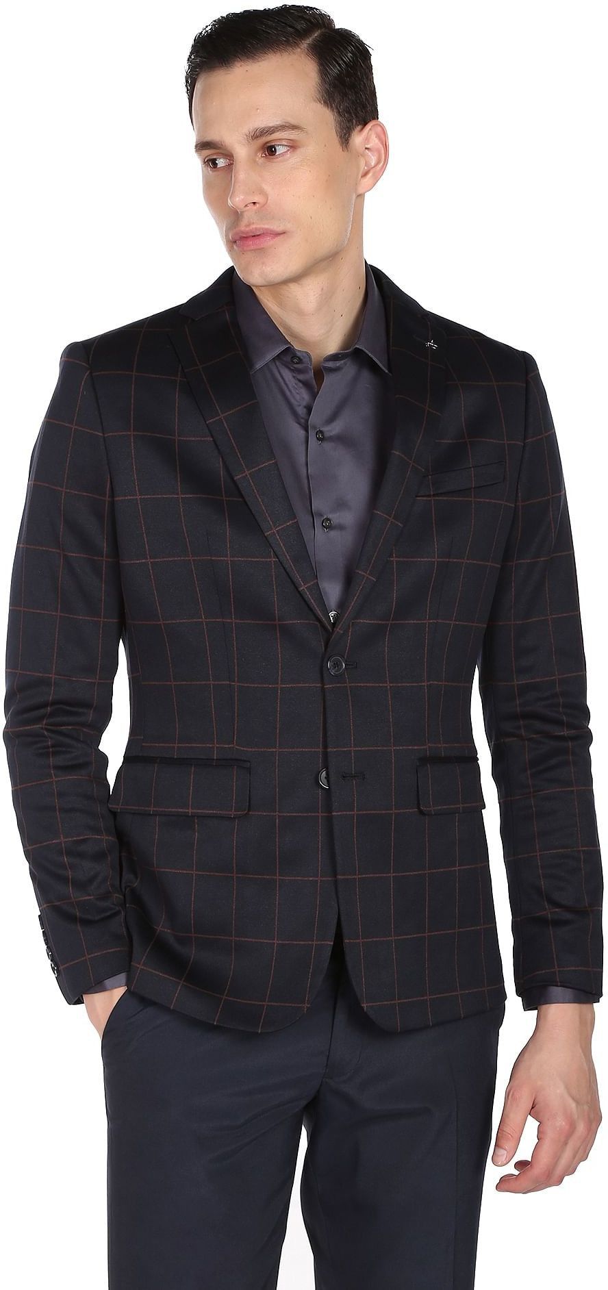arrow Men Solid Single Breasted Formal Blazer-picture-10