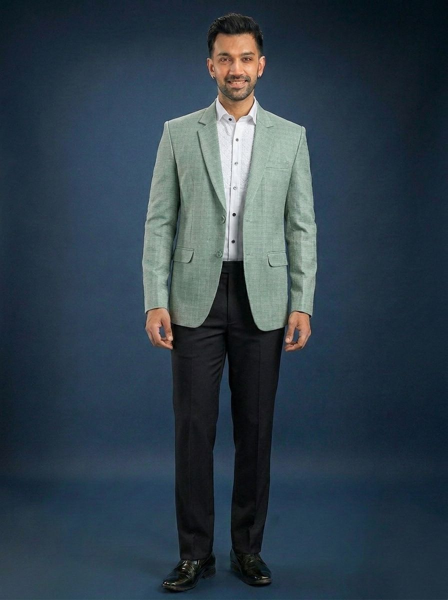 club ak Men Self Design Single Breasted Party Blazer-picture-28