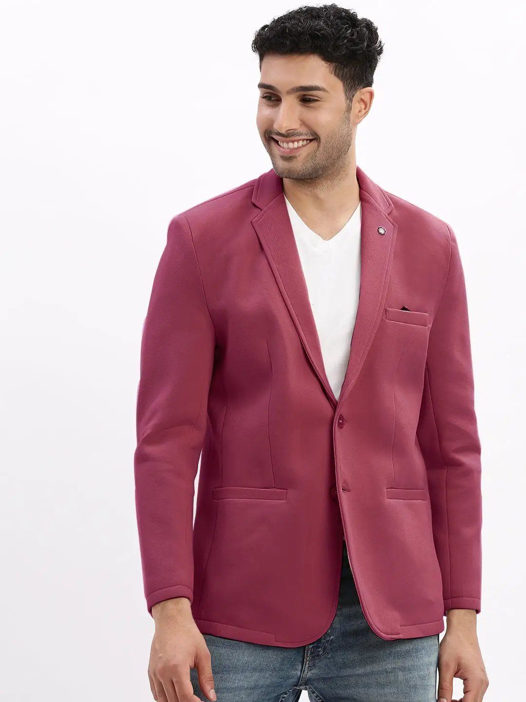 showoffff Men Solid Single Breasted Casual Blazer-picture-44