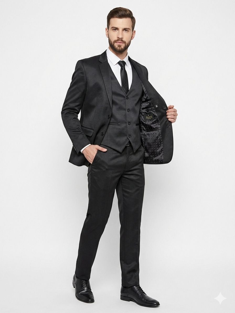 heaven's ethnic wear Men Solid Single Breasted Festive & Wedding, Formal, Party, Wedding, Casual Blazer-picture-15