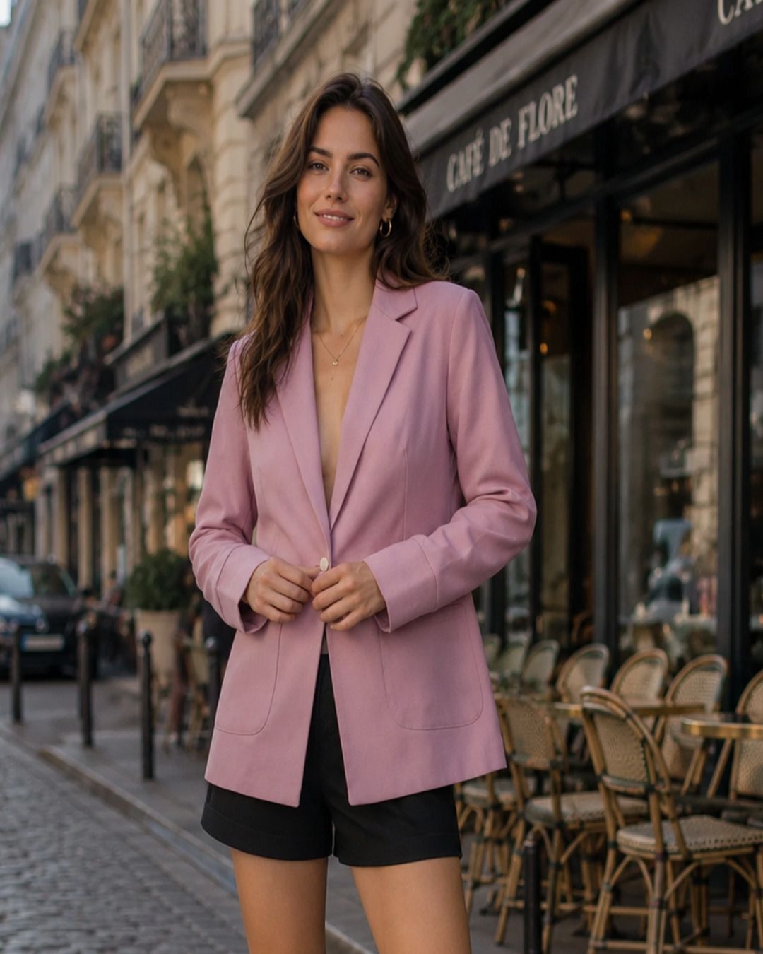tinz Women Solid Mandarin Casual Blazer-picture-35