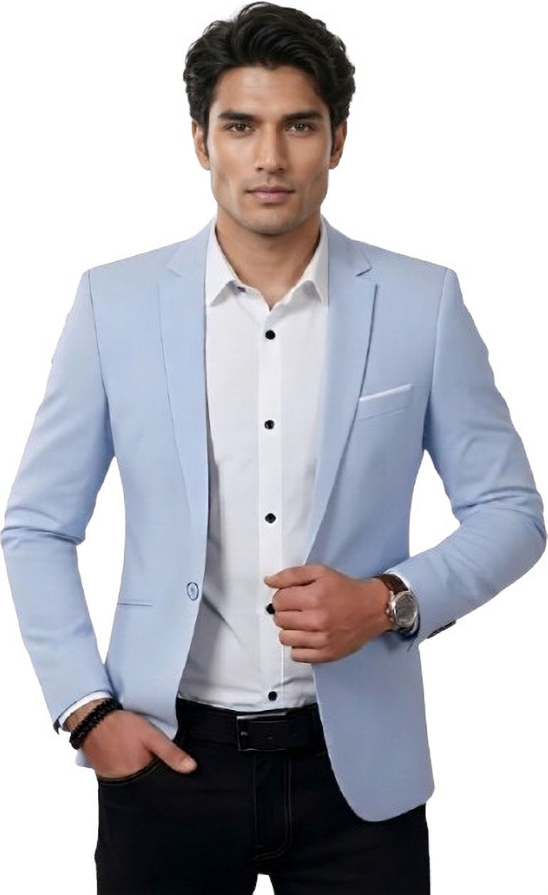 humjoli mens wear Men Solid Single Breasted Casual, Formal, Party, Festive & Wedding Blazer-picture-34