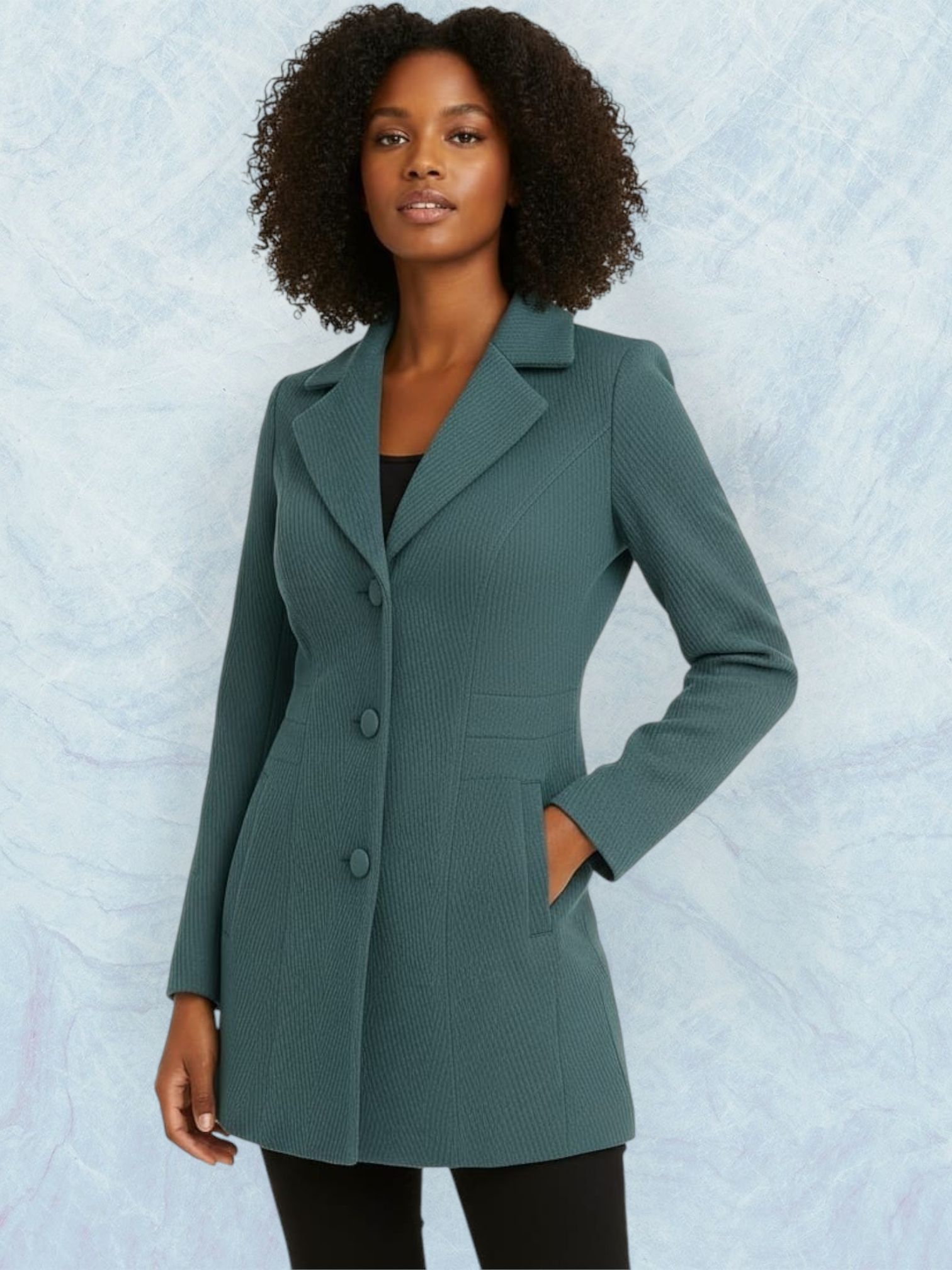 pepzoo Women Solid Double Breasted Casual Blazer-picture-10