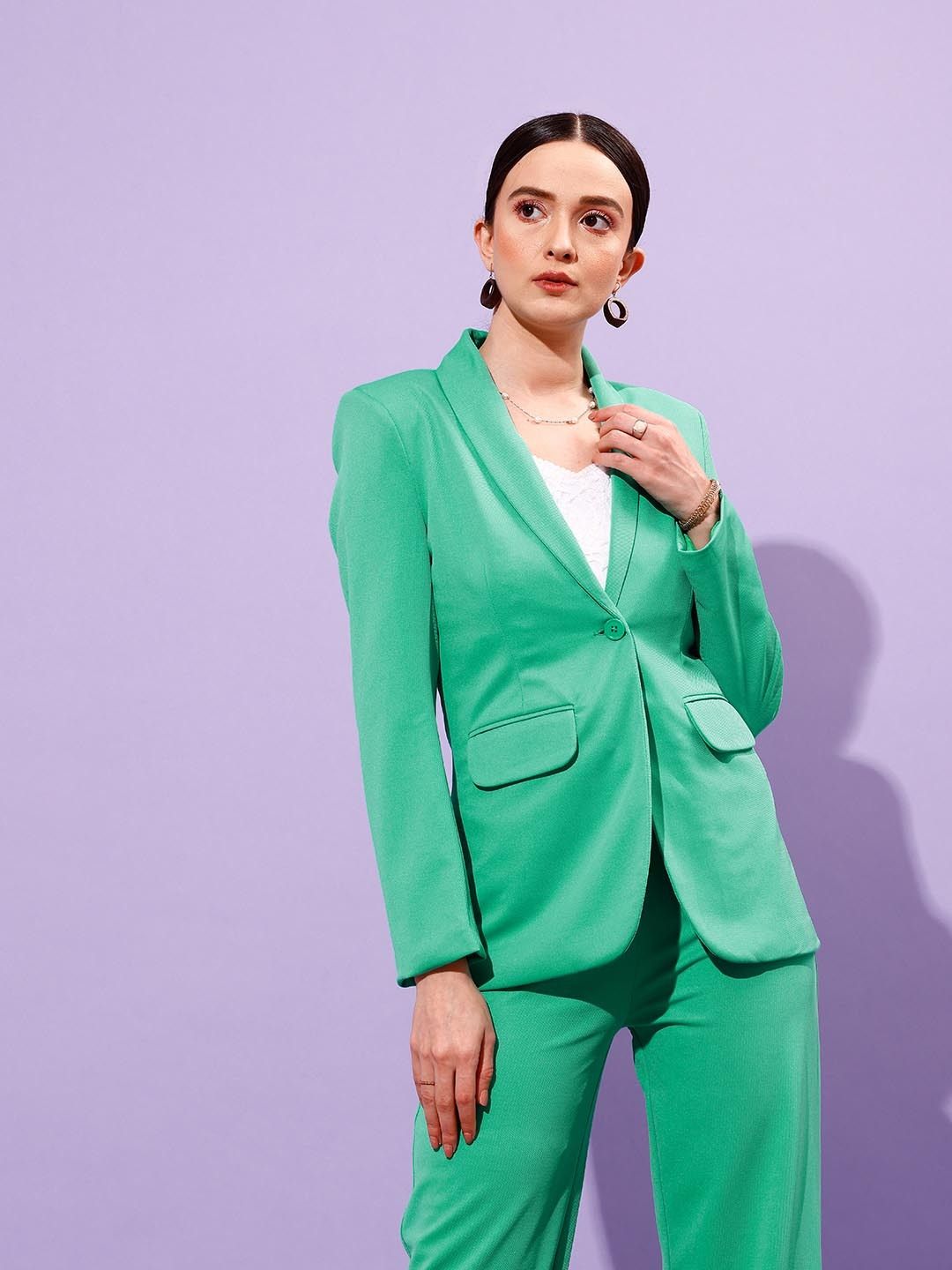 street9 Women Solid Double Breasted Formal Blazer-picture-10