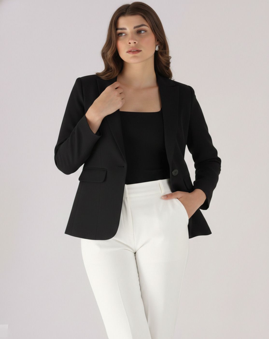 rajenderani Women Solid Single Breasted Casual Blazer-picture-35