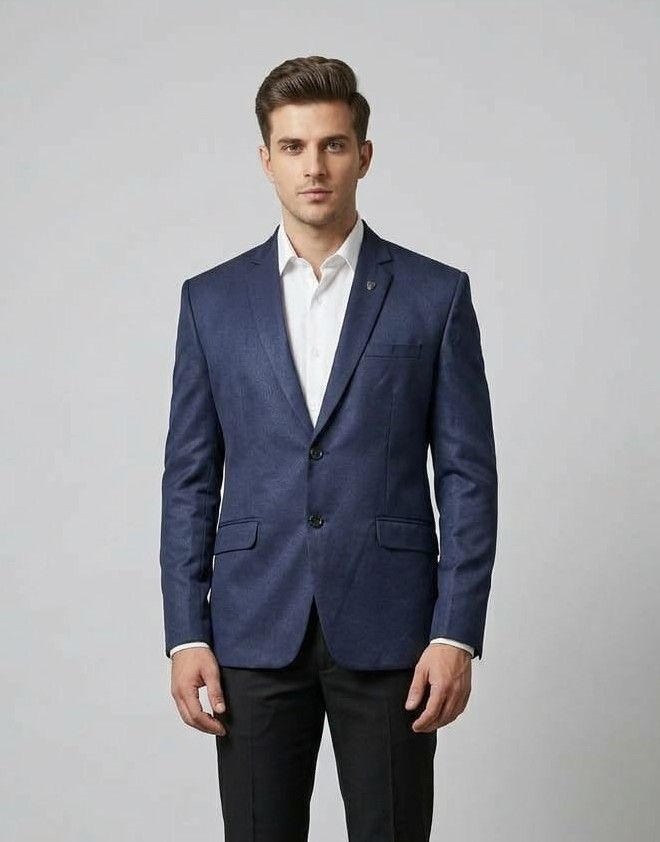 asthetic Men Solid Single Breasted Party, Festive, Formal, Wedding, Casual Blazer-picture-23