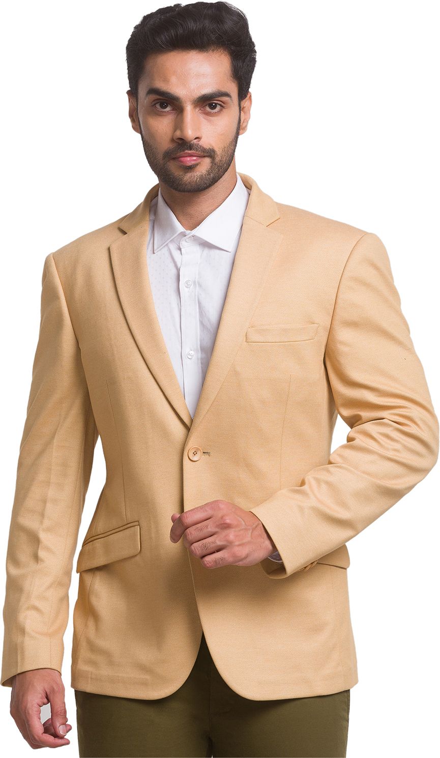 park avenue Men Solid Single Breasted Formal Blazer-picture-12