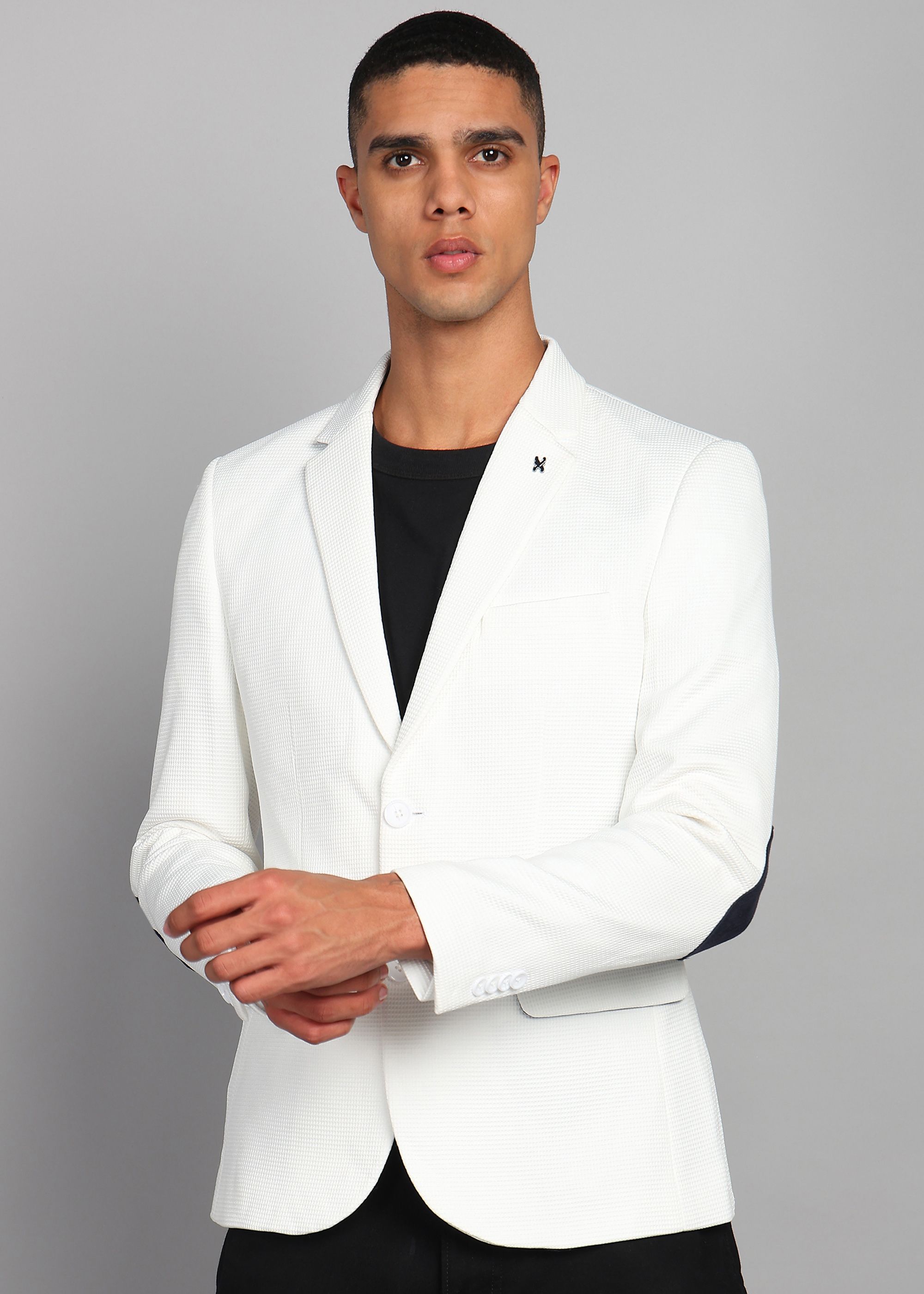 killer Men Self Design Single Breasted Casual Blazer-picture-17
