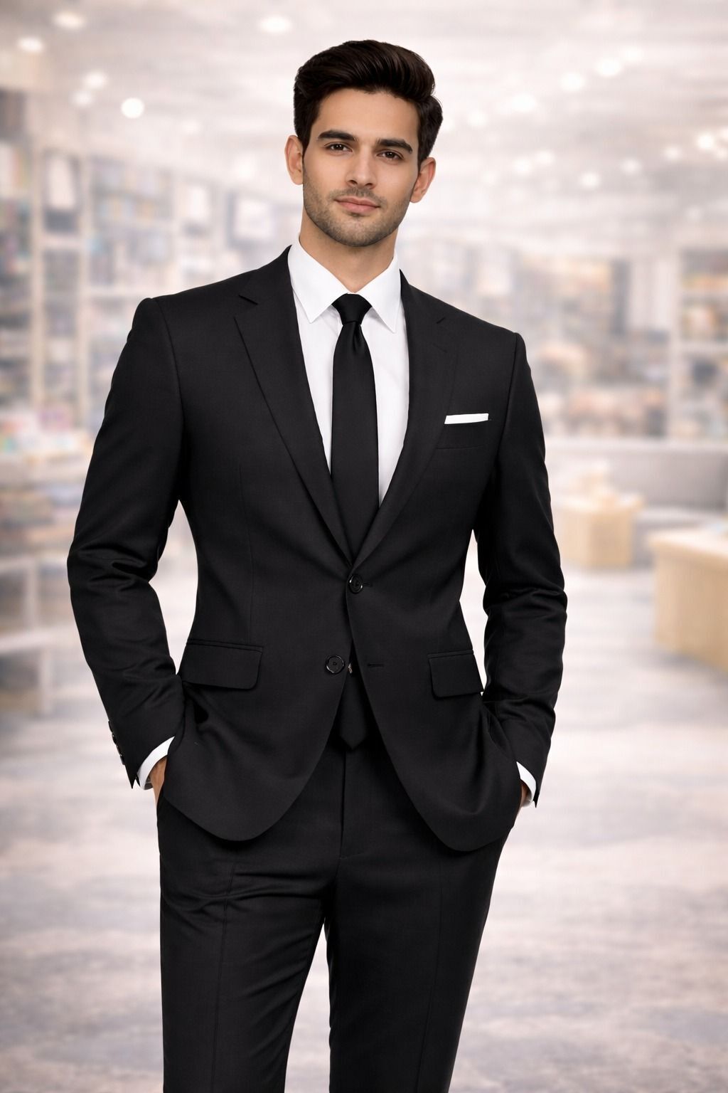 Men Solid Double Breasted Formal Blazer