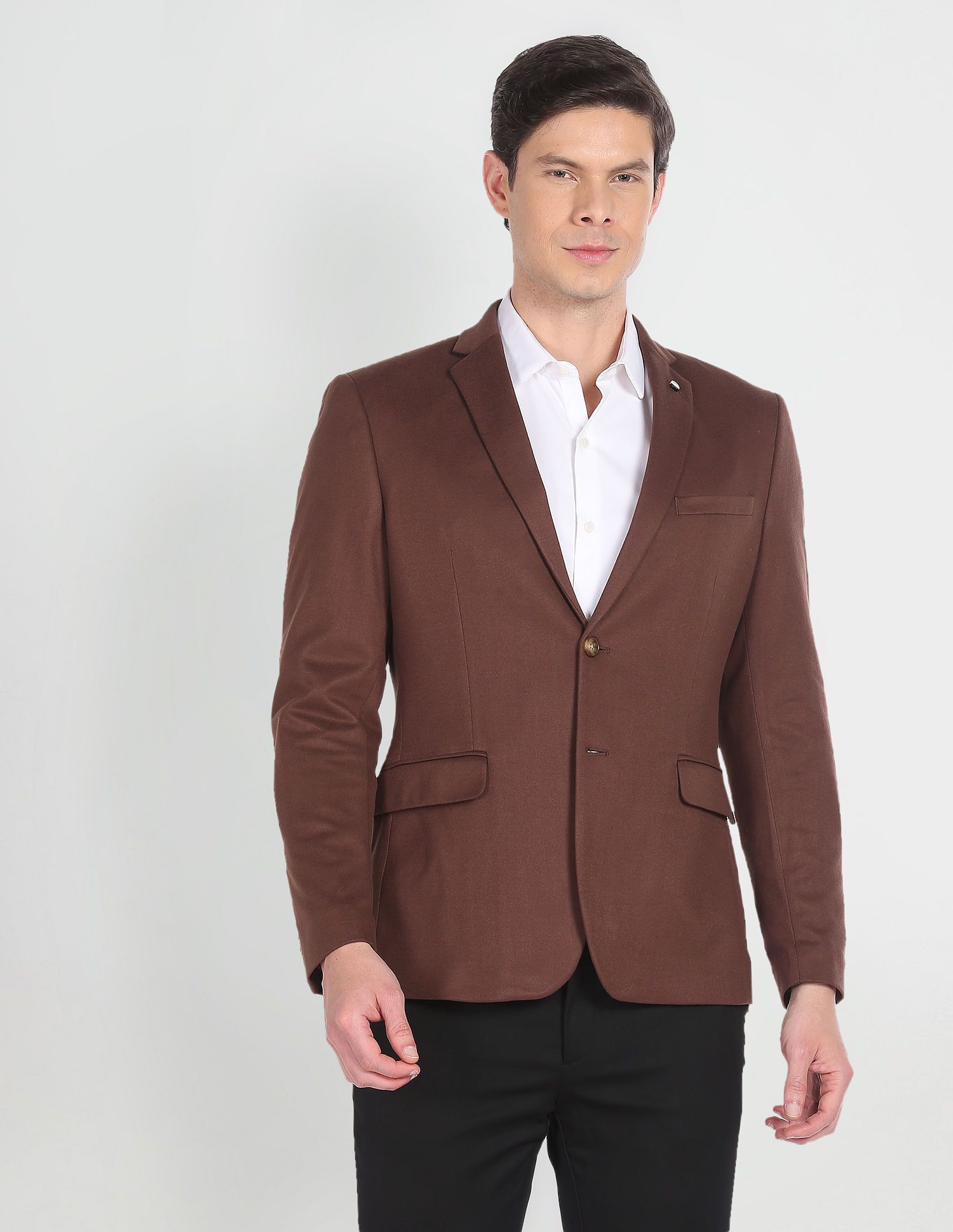 arrow Men Solid Single Breasted Formal Blazer-picture-23