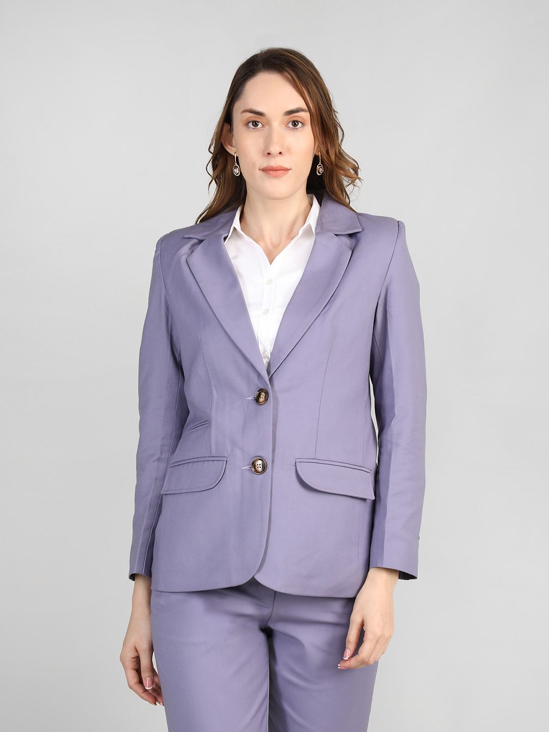 chkokko Women Solid Single Breasted Casual Blazer-picture-21