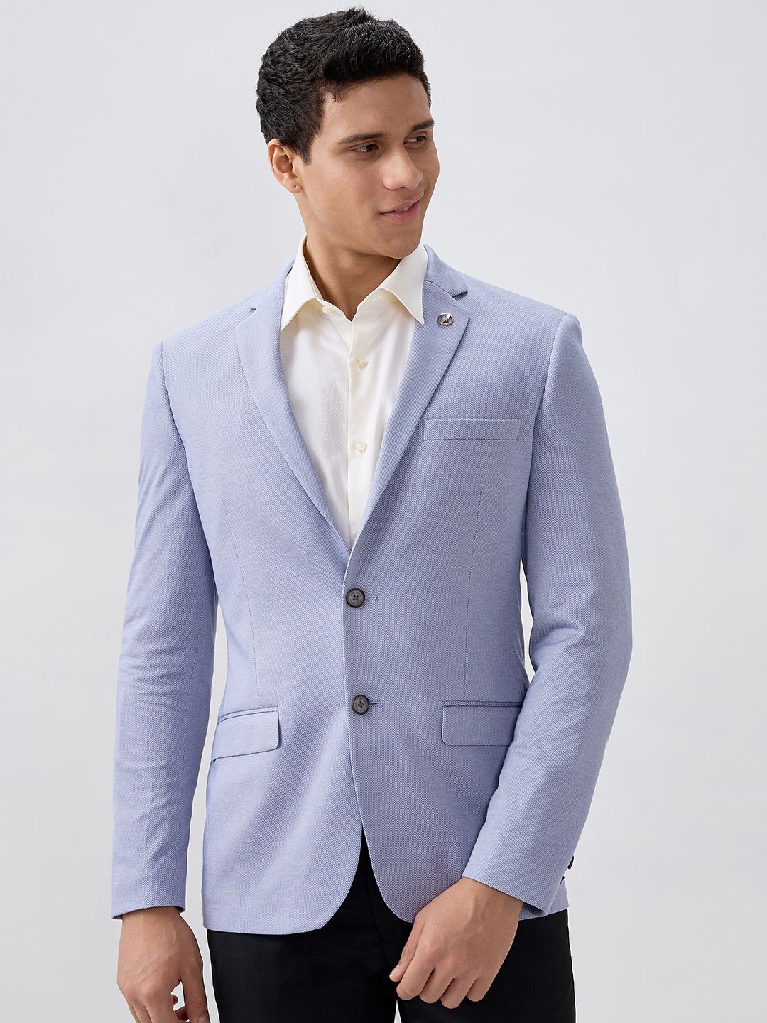 Men Solid Bandhgala Formal Blazer-image-25