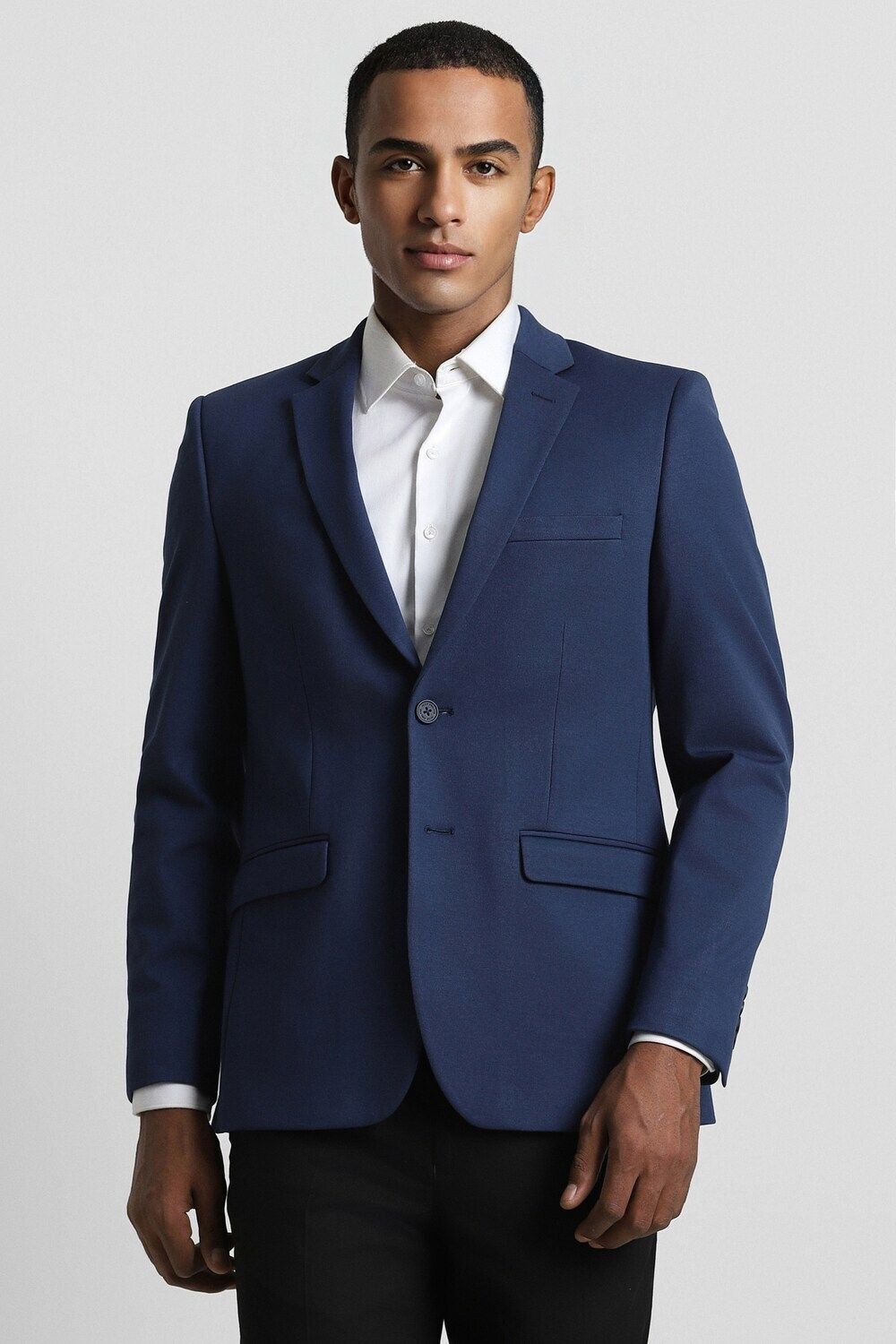 Men Solid Single Breasted Formal Blazer