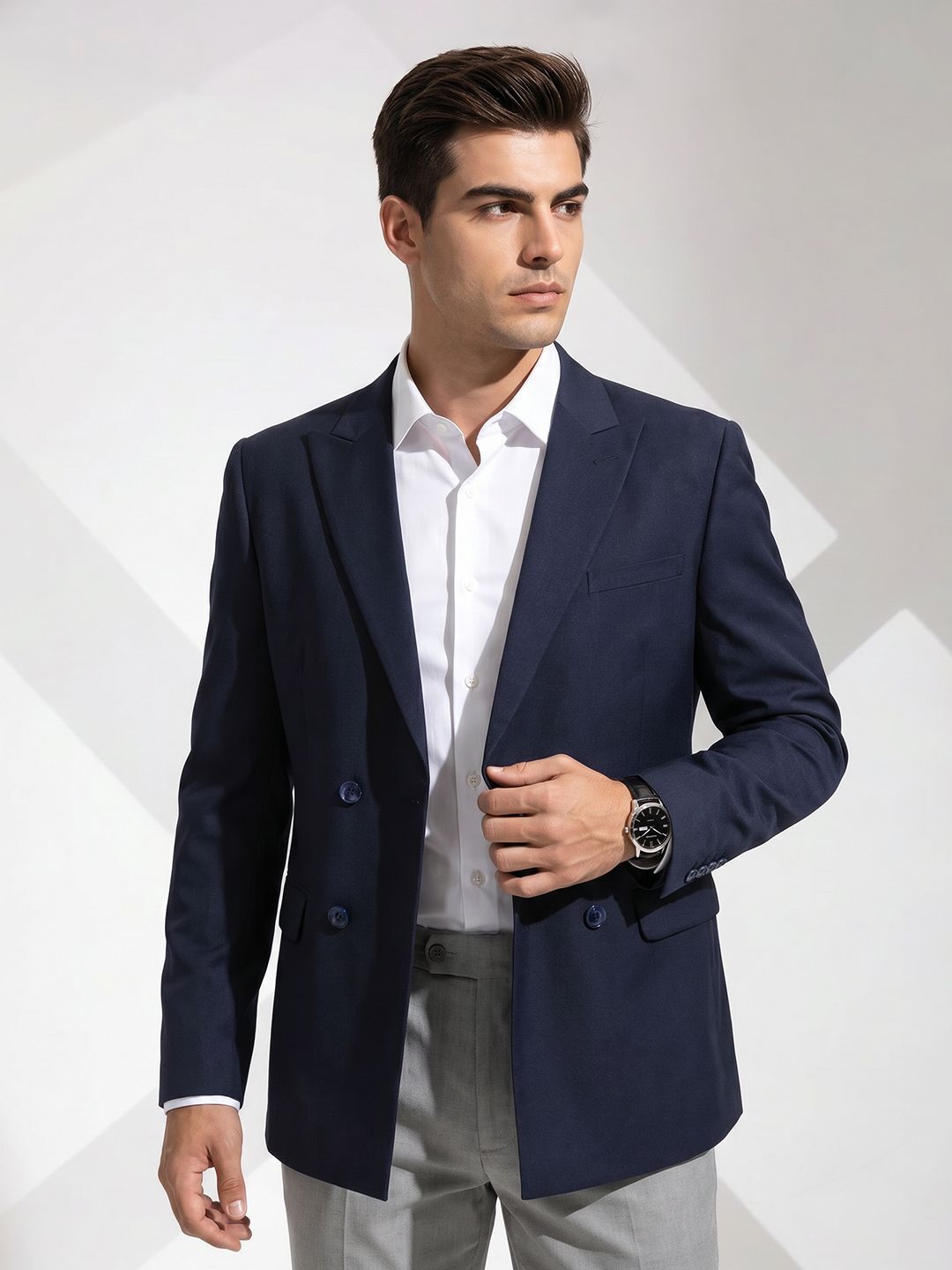 invictus Men Solid Single Breasted Formal Blazer-picture-35