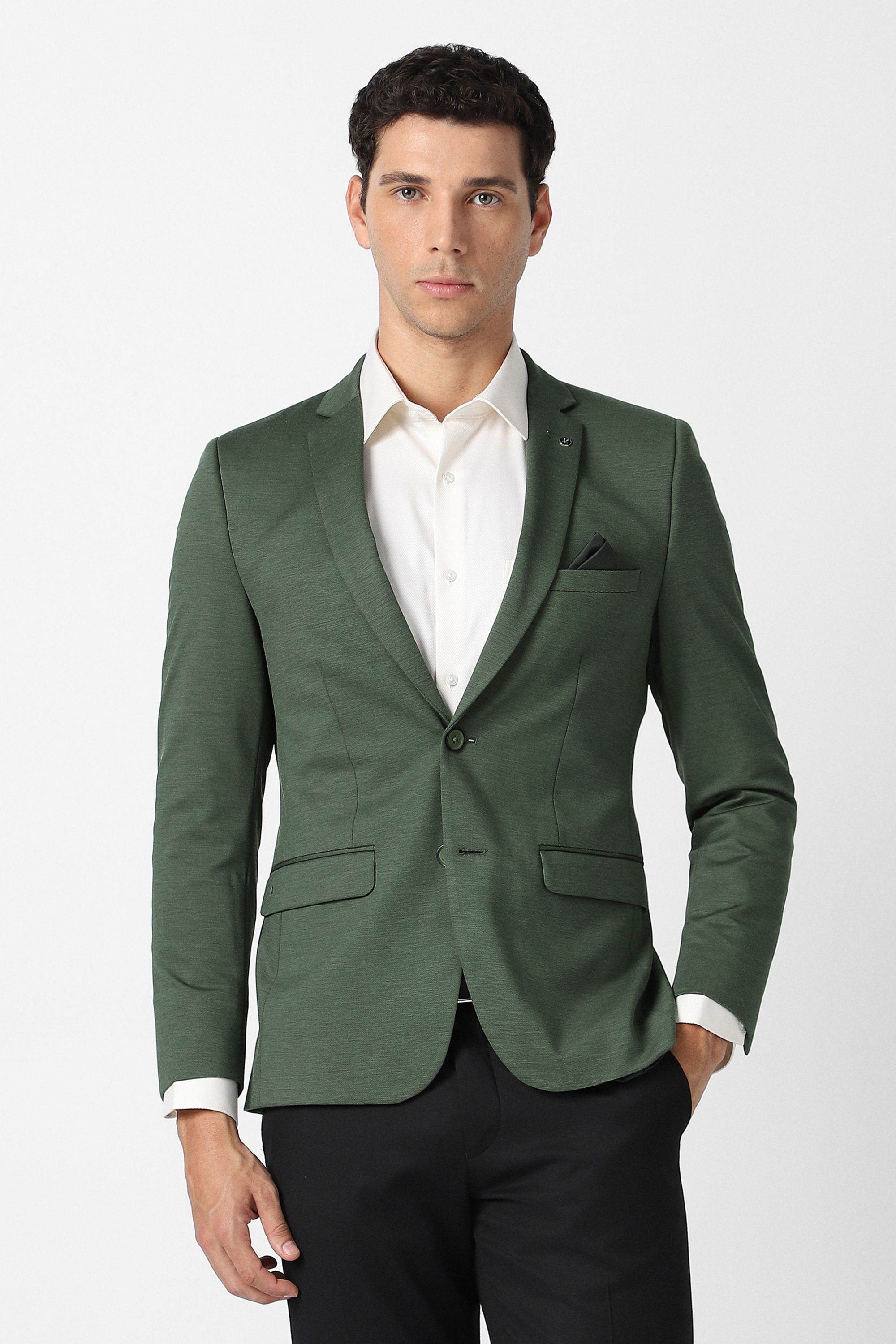 van heusen Men Solid Single Breasted Formal Blazer-picture-28