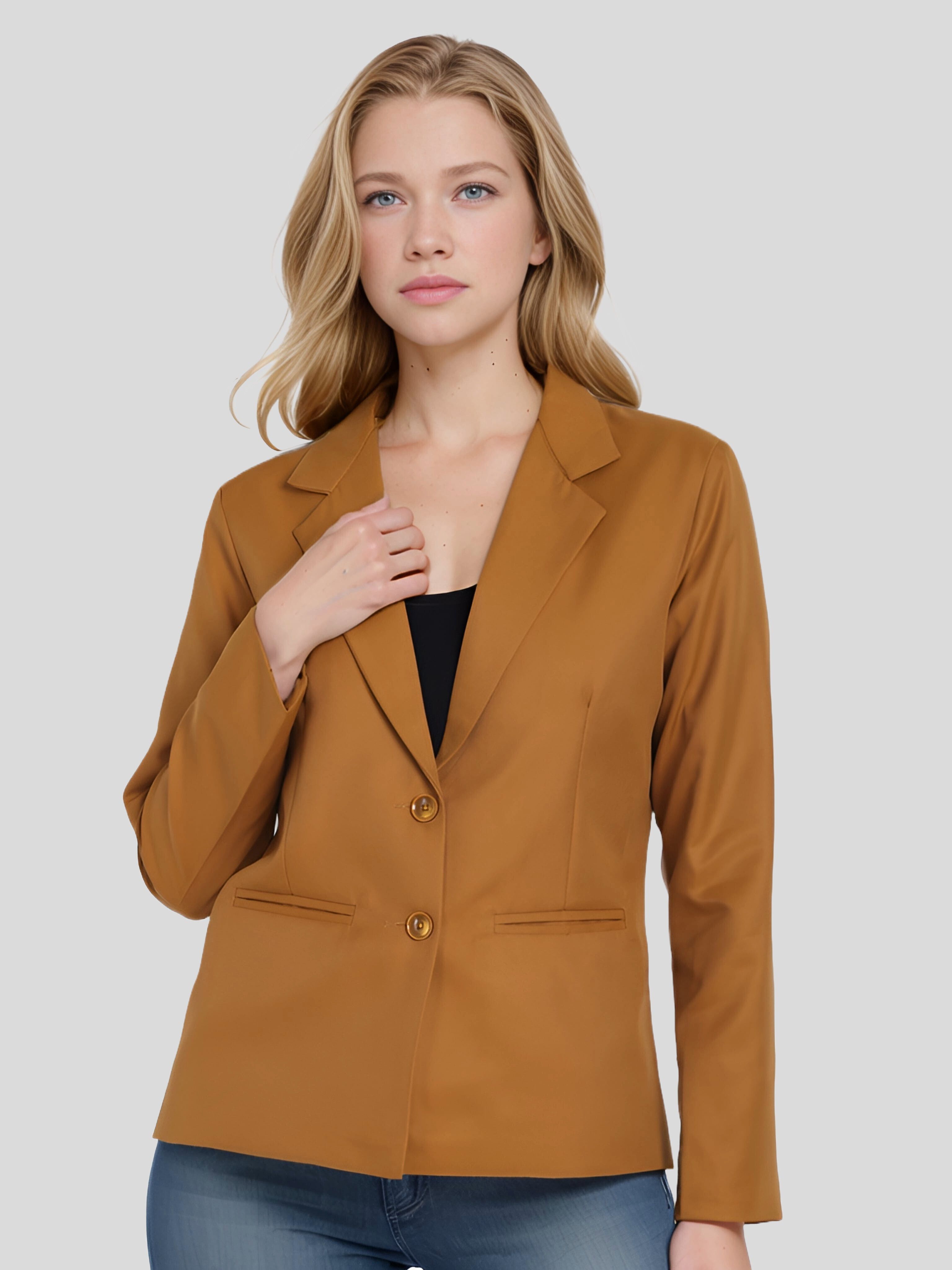 rocksy Women Solid Single Breasted Casual Blazer-picture-38